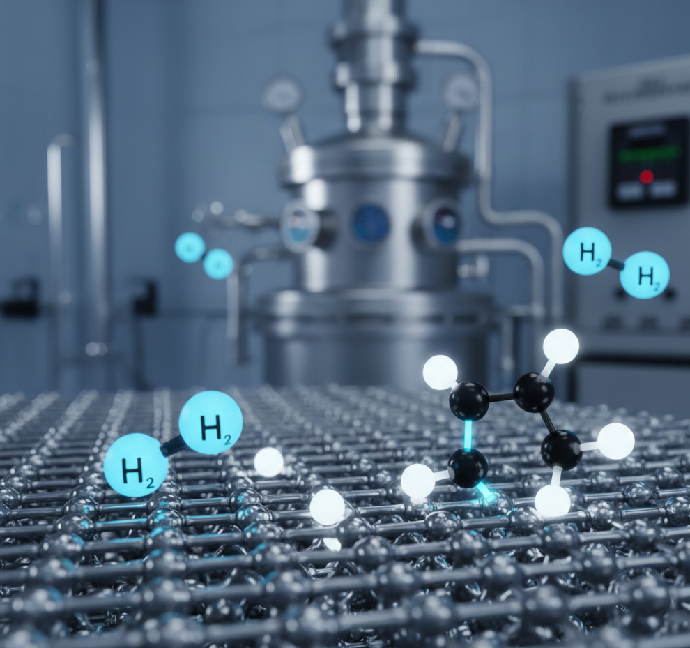 Catalytic hydrogenation of olefins