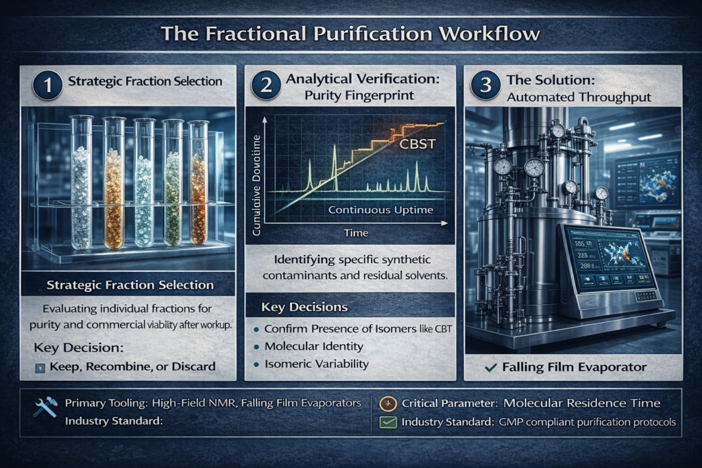 fractional purification in chemical manufacturing